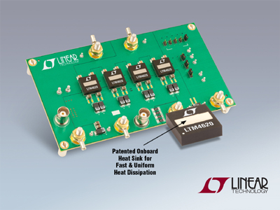 集成散熱器的 DC/DC µModule 降壓型穩(wěn)壓器提供高達 26A 電流